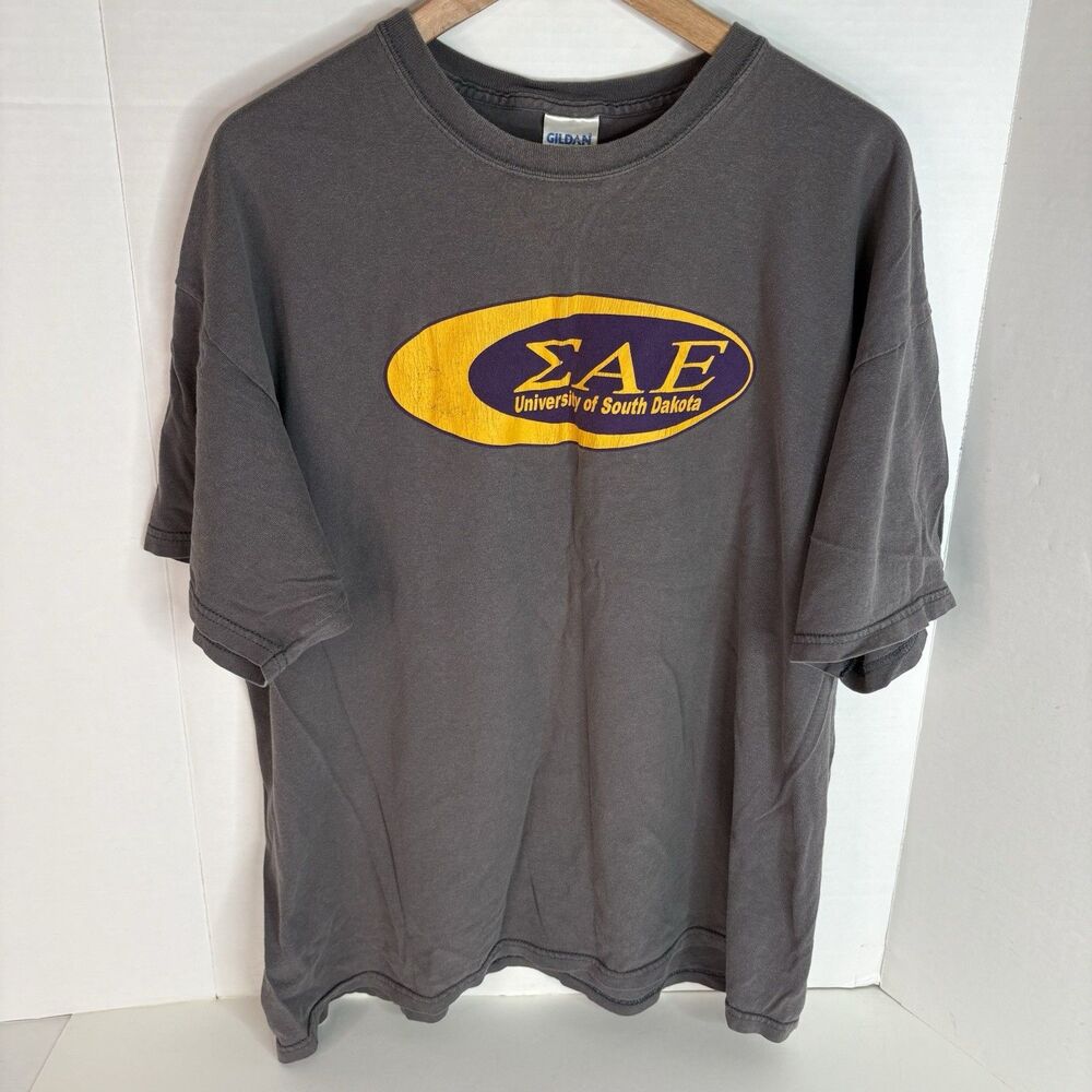 Vintage 2007 Sigma Alpha Epsilon Rush Graphic T Shirt, XL, Grey, Fraternity USD